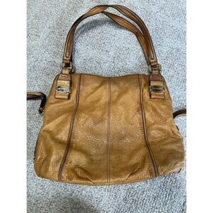 b makowsky handbag Brown Leather Purse  Gold Hardware